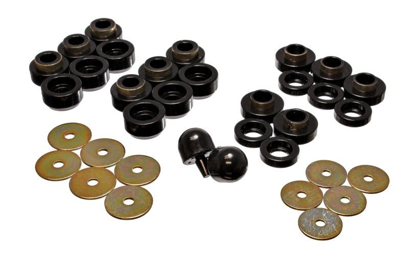 Energy Suspension for 97-06 Jeep Wrangler YJ & TJ Black Body Mount Set 2.4107G