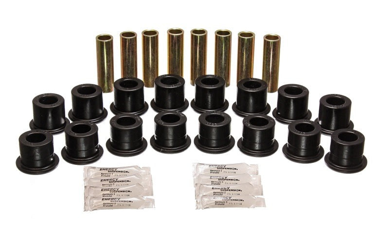 Energy Suspension for 94-06 Hummer H1 Black Front Rear Arm Bushing Set 3.3189G