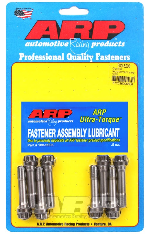 ARP 200-6208 General Replacement Steel Rod Bolt Kit