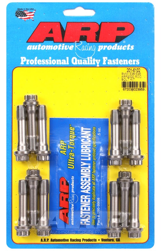 ARP 201-6102 for BMW E36-E46 Rod Bolt Kit (M10-1.25, 1.772in UHL)