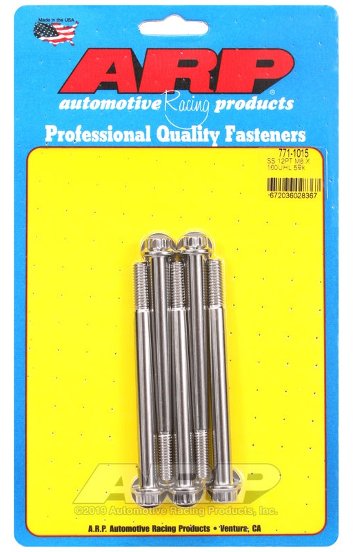 ARP 771-1015 M8 x 1.25 x 100mm 12pt SS Bolts (5/pkg)