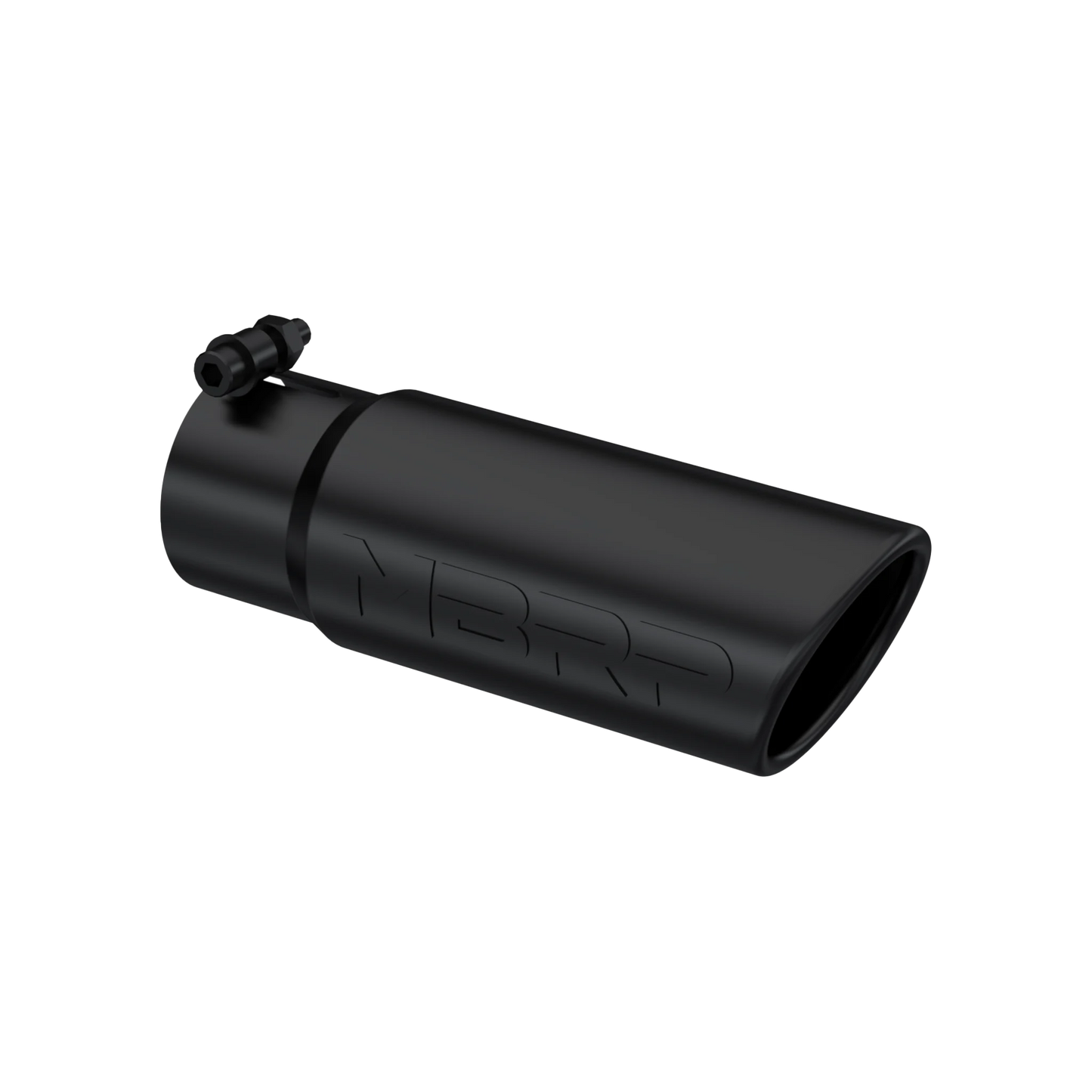 MBRP T5115BLK Exhaust Tip - 3.5" OD Angled Rolled End; 3" inlet; 10" length | Black Coated