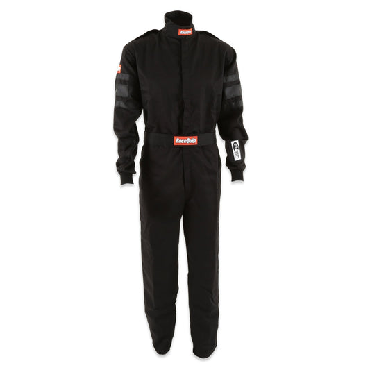 RaceQuip 110005 Black SFI-1 1-Layer Suit - Large