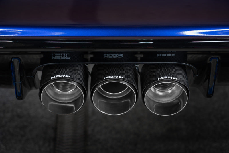 MBRP Civic Type R 3in Cat-Back Exhaust Triple Center Outlet with Carbon