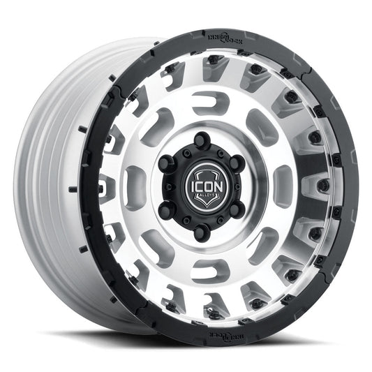ICON Hammer Pro 17x8.5 / 6x5.5 / 0mm / 4.75in BS - Silver Machined