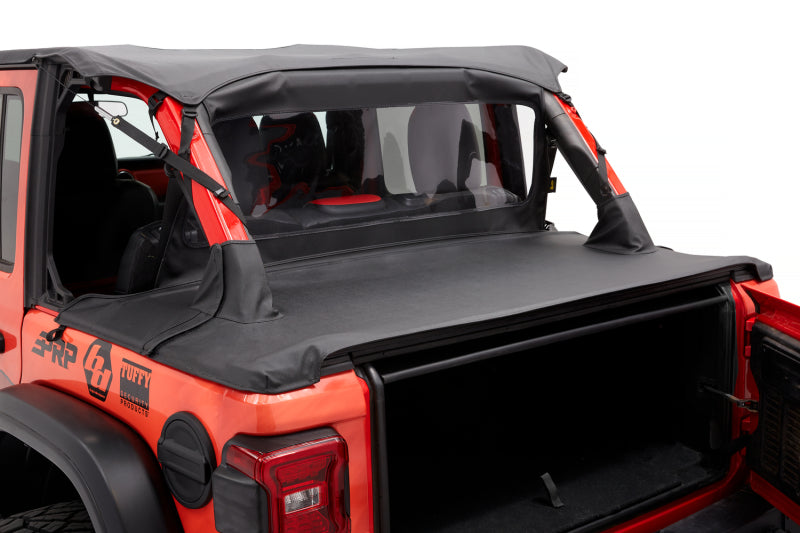 Bestop 18-26 Jeep Wrangler JL 4-Door Header Safari Cable Style Bikini (Black Diamond)