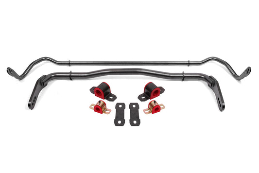 BMR 2008-2023 Dodge Challenger Front/Rear Hollow 38mm/25mm Sway Bar Kit with Bushings - Black Hammertone