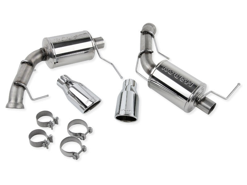 Roush V6 Enhanced Dual Axle-Back for 2011-2014 Ford Mustang Round Tips 421145