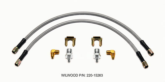 Wilwood Flexline Kit 18inch M10x1.50 IF 1/8-27 NPT 90 Degree - #220-15263