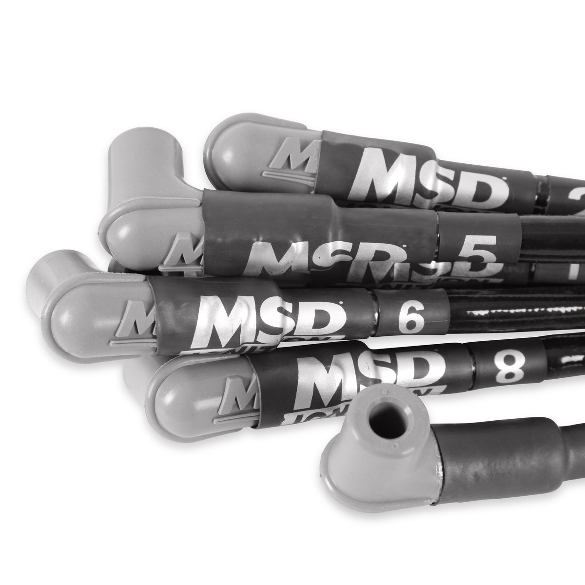 MSD 35591 Sleeved Spark Plug Wires for SBC under exhaust, HEI