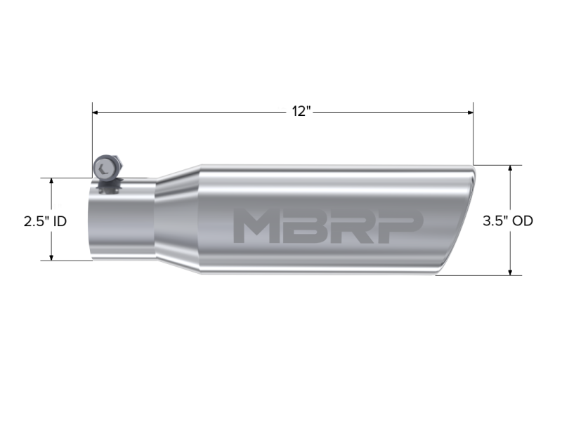 MBRP T5113 10in Angled Rolled End Exhaust Tip