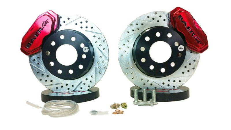 Baer Brakes 79-93 Ford Mustang 11in SS4+ Deep Stage Front SDZ Brake Kit - Fire Red — NOTE: Must use 87-93 V8 Spindles (5-Lug)