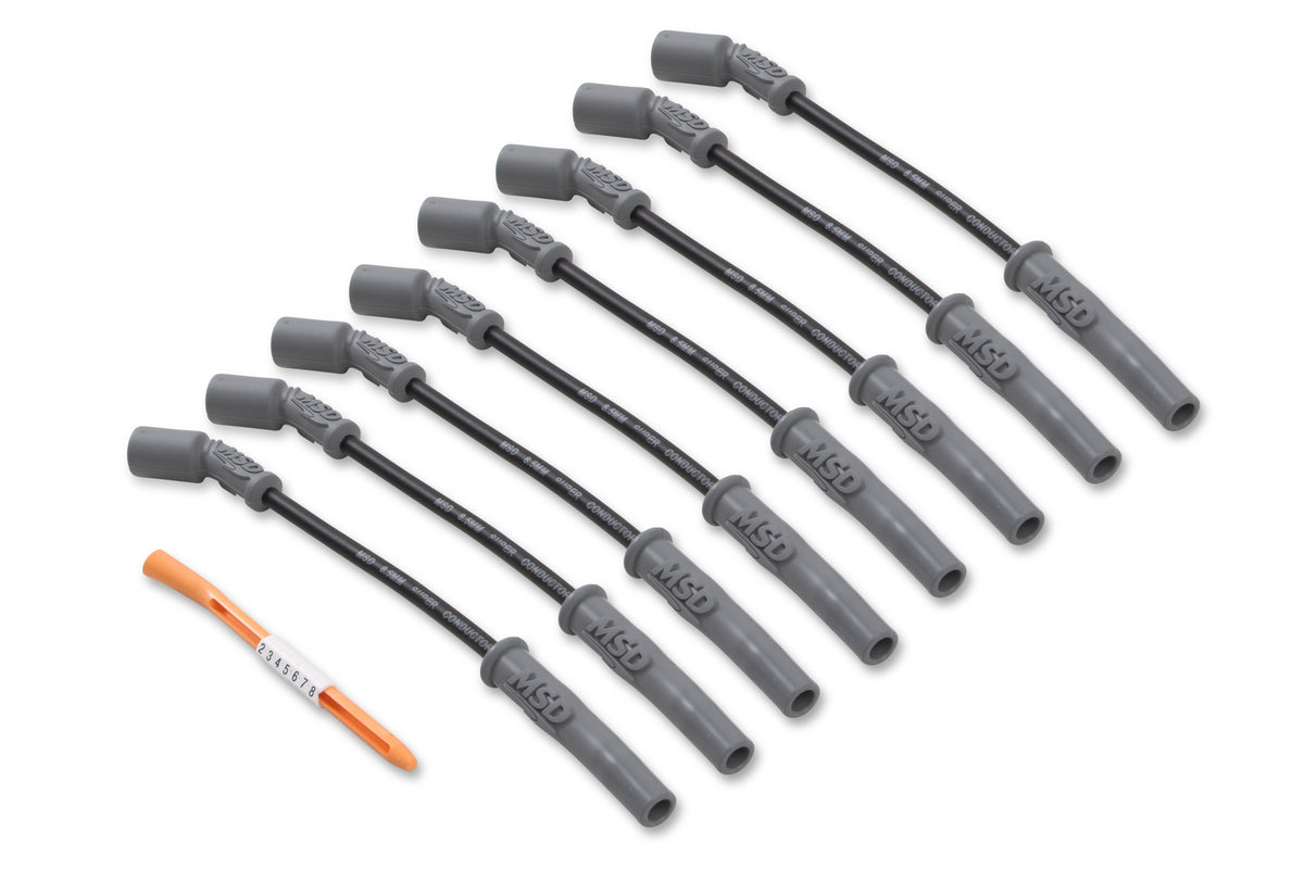 MSD 32823 Super Conductor Spark Plug Wire Set - 99-13 GM Truck & SUV - Black