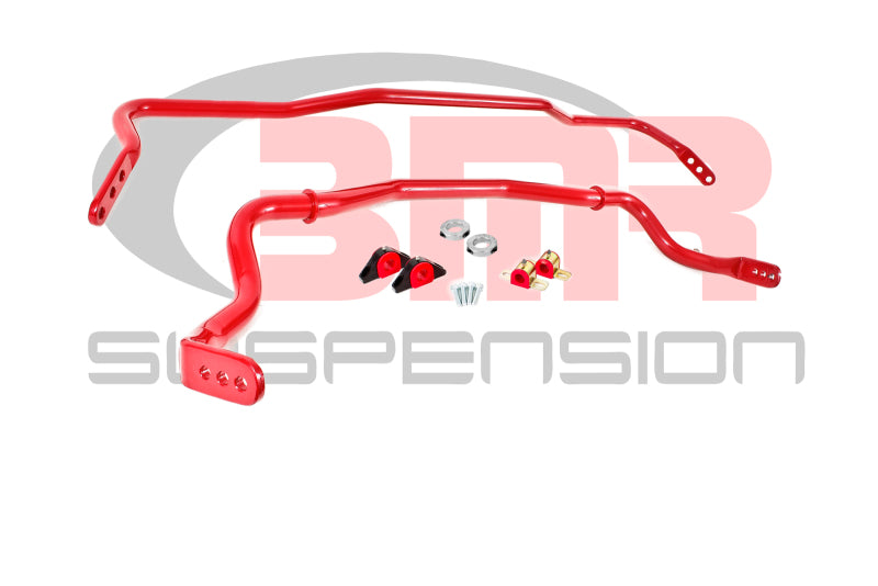 BMR 15-26 S550 Mustang Front & Rear Sway Bar Kit w/ Bushings - Red