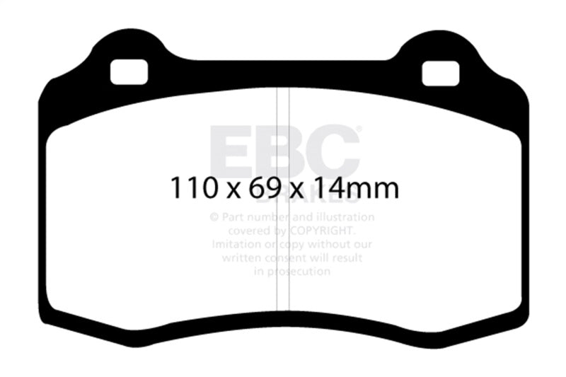 EBC Racing 04-08 Ferrari 430 4.3L SR-21 Sintered Race Front Brake Pads DP81140.14SR21