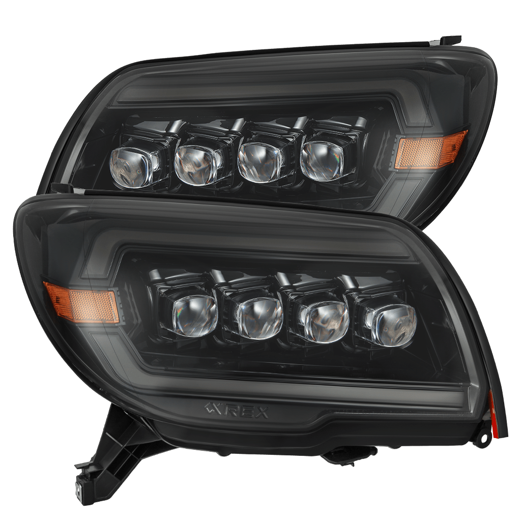 AlphaRex 880372 03-09 Toyota 4Runner NOVA LED Projector Headlights Alpha Black w/Activation Light/Sequential Signal/Switchback DRL