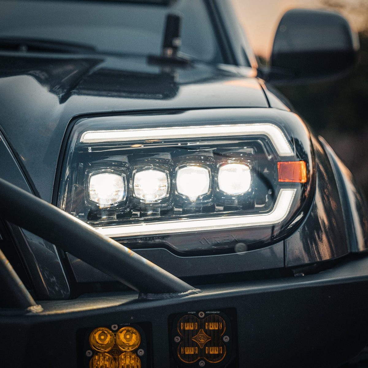 AlphaRex 880371 03-09 Toyota 4Runner NOVA LED Projector Headlights Black w/Activation Light/Sequential Signal/Switchback DRL