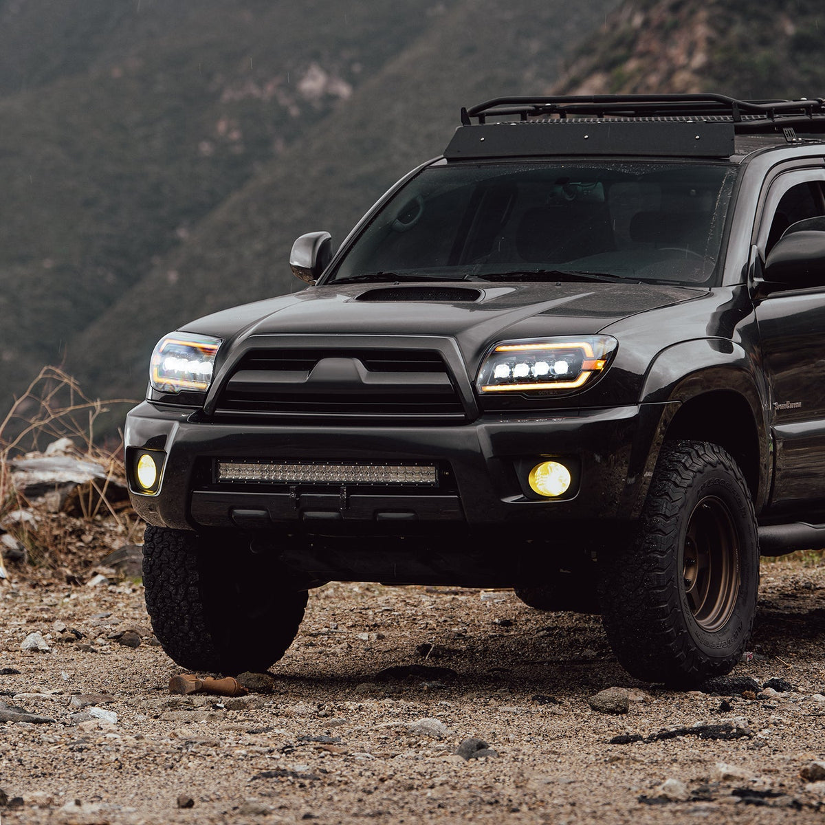 AlphaRex 880371 03-09 Toyota 4Runner NOVA LED Projector Headlights Black w/Activation Light/Sequential Signal/Switchback DRL