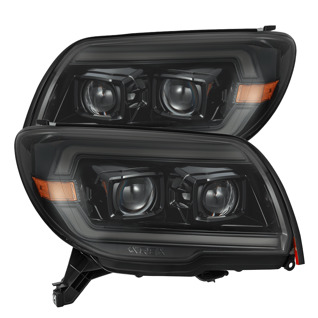 AlphaRex 880376 03-09 Toyota 4Runner PRO-Series Projector Headlights Alpha Black w/ Activation Light/Sequential Signal/DRL