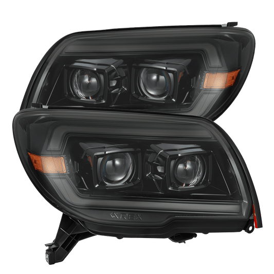 AlphaRex 880376 03-09 Toyota 4Runner PRO-Series Projector Headlights Alpha Black w/ Activation Light/Sequential Signal/DRL