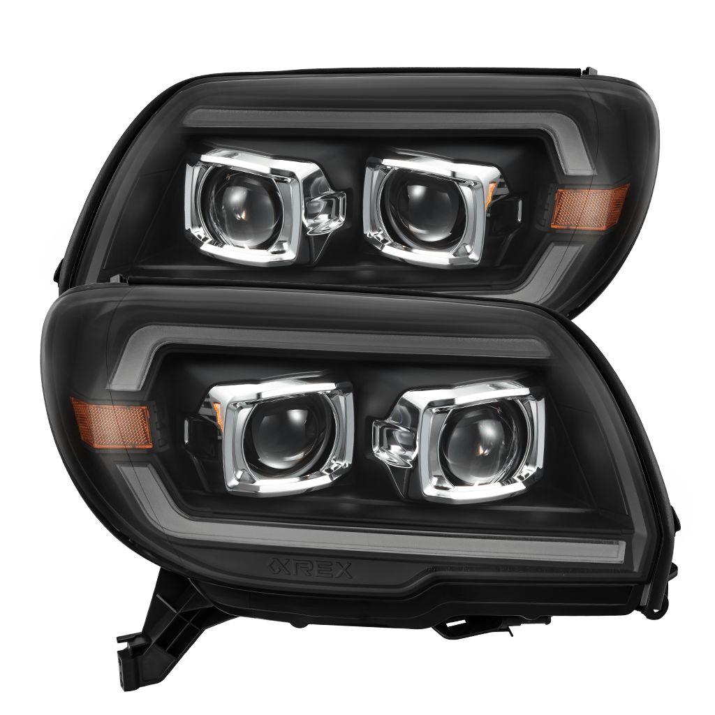AlphaRex 880375 03-09 Toyota 4Runner PRO-Series Projector Headlights Black w/Activation Light/Sequential Signal/DRL