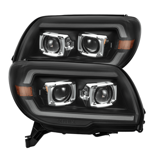 AlphaRex 880375 03-09 Toyota 4Runner PRO-Series Projector Headlights Black w/Activation Light/Sequential Signal/DRL
