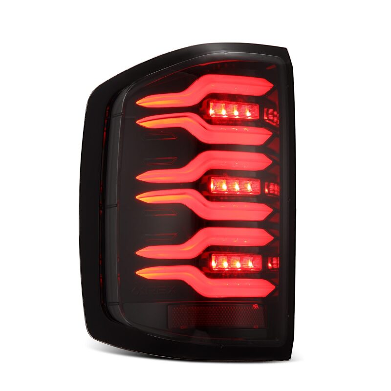 AlphaRex 620040 14-18 Chevrolet Silverado 1500 Luxx-Series LED Tail Lights Alpha-Black w/Activation Light/Sequential Signal