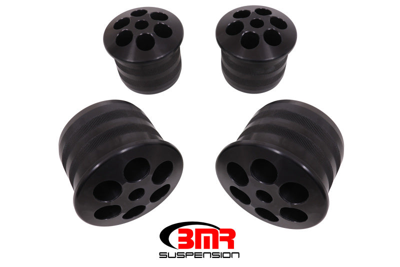 BMR 2008-2023 Dodge Challenger Aluminum Rear Cradle Bushings Kit - Black Anodized