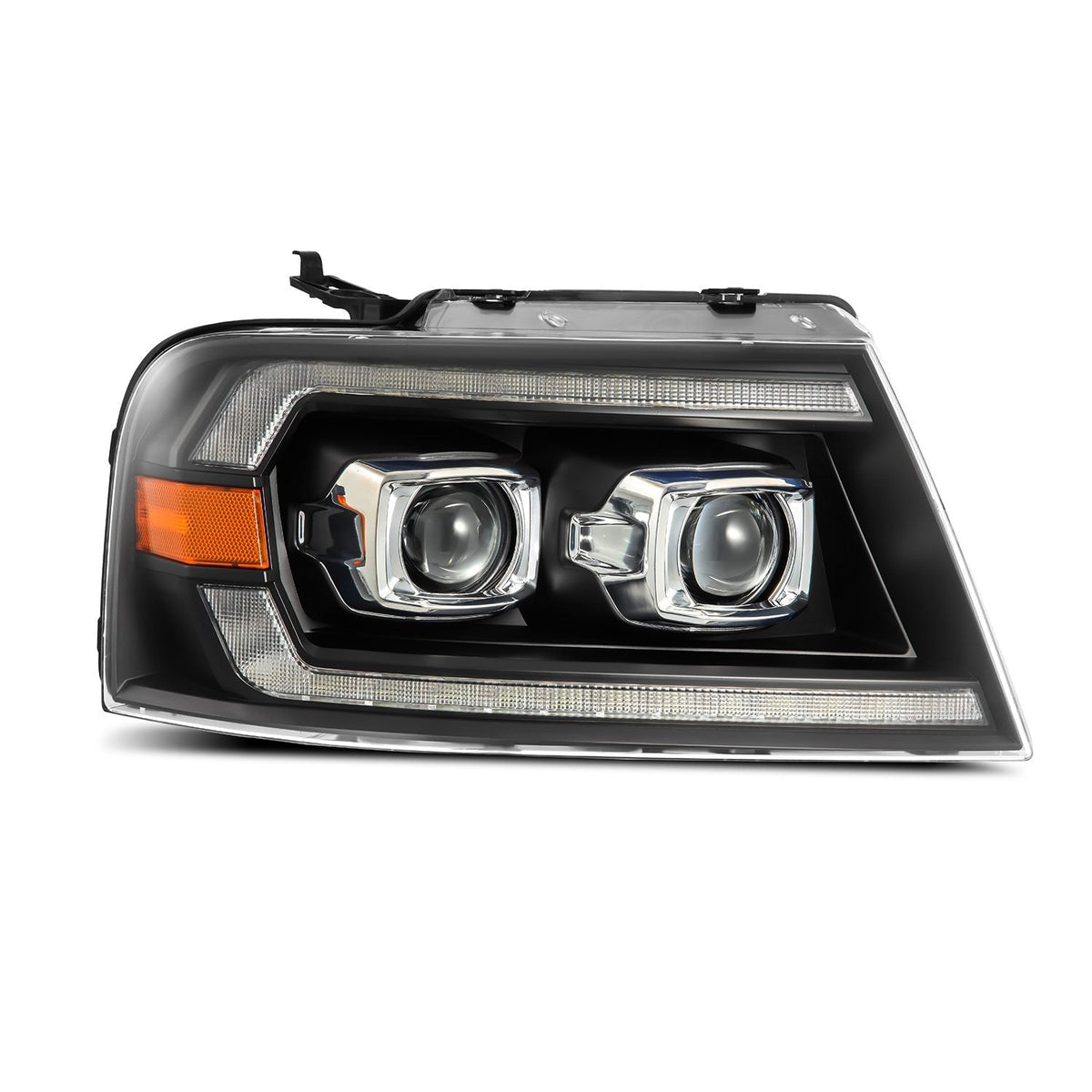 AlphaRex 880135 04-08 Ford F150 PRO-Series Projector Headlights Black w/ Sequential Signal and DRL