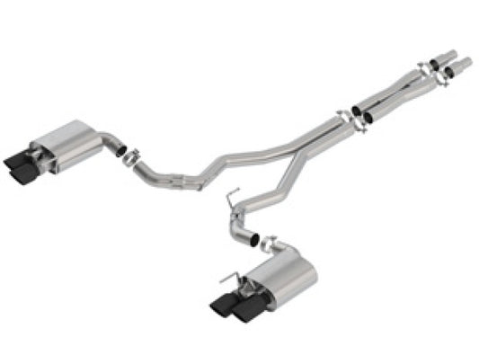 Borla 140743BC 2018 Ford Mustang GT 5.0L AT/MT 3in ATAK Catback Exhaust Black Chrome Tips w/ Valves - #140743BC