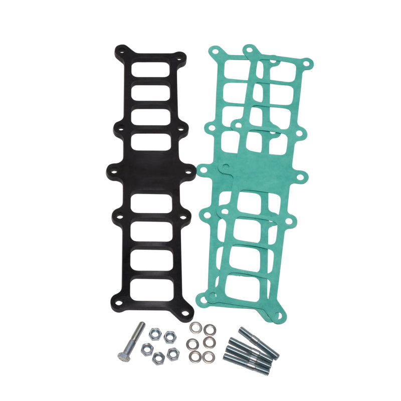 BBK Performance 1520 Phenolic Intake Manifold Spacer Kit (3/8 in) for 1986-1995 Ford Mustang (5.0L) with Edelbrock Performer Intake