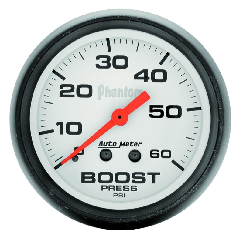 AutoMeter 5705 Phantom 52mm 0-60 PSI Mechanical Boost Gauge