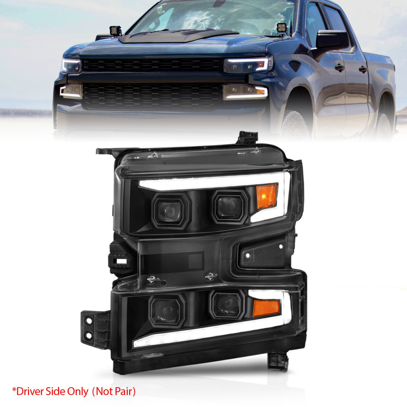 ANZO 2019-2022 Chevrolet Silverado 1500 LED Projector Headlights