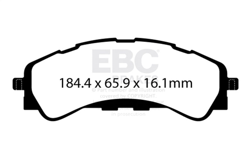 EBC 2021+ Ford Bronco (6th Generation) 2.3T Extra Duty Front Brake Pads ED93107
