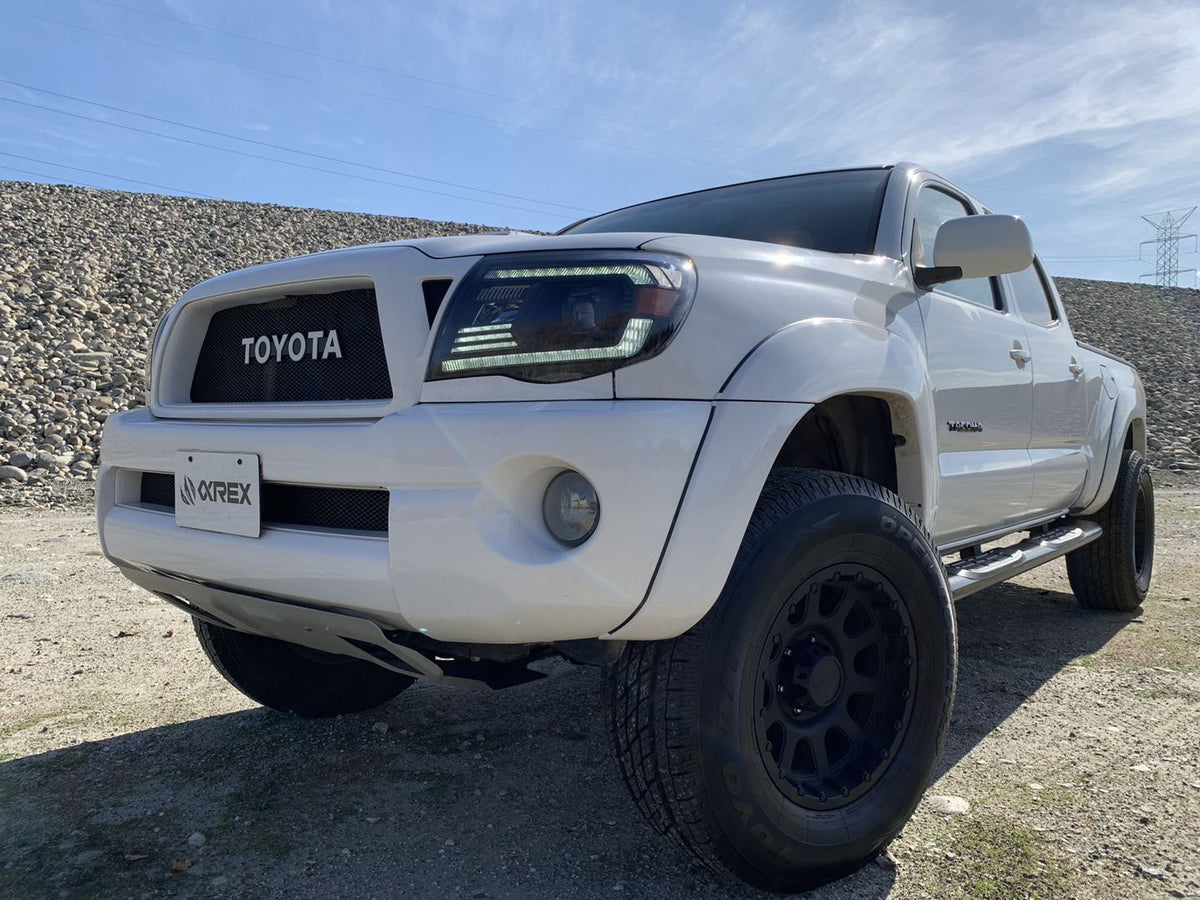 AlphaRex 880740 05-11 Toyota Tacoma LUXX LED Projector Headlights Plank Style Chrome with Activation Light/DRL