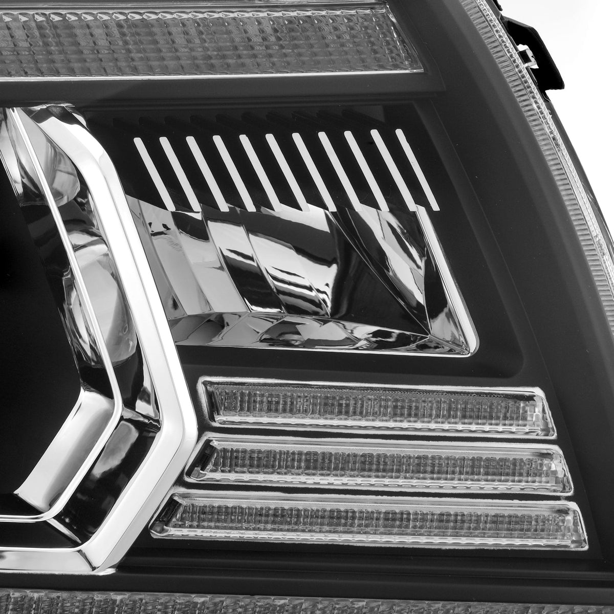 AlphaRex 880742 05-11 Toyota Tacoma NOVA LED Projector Headlights Plank Style Black with Activation Light/DRL