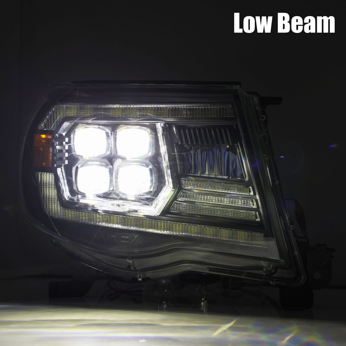 AlphaRex 880742 05-11 Toyota Tacoma NOVA LED Projector Headlights Plank Style Black with Activation Light/DRL