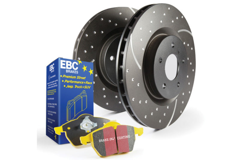 EBC 20-26 Audi Q7 S5 Rear Brake Kit Yellowstuff Pads GD Sport Rotors S5KR1896 (image of S5KR1354)