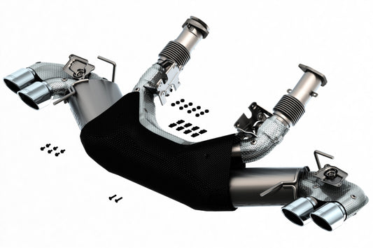 Borla 140838 2020 Chevrolet Corvette C8 6.2L S-Type Exhaust System Dual Round A/C Tips 4inx 4.75in - #140838