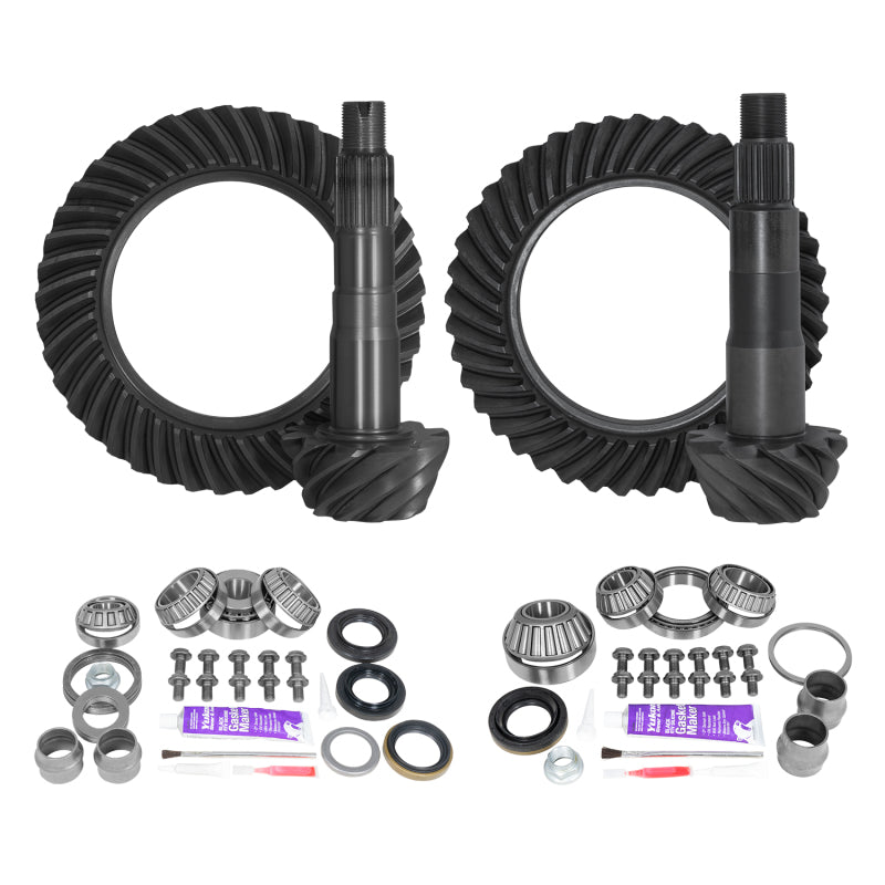 Yukon Gear & Axle YGKT008-456LOC-3 Ring & Pinion Gear Kit Front & Rear for Toyota 8.2/8IFS Diff (with Factory Locker) 4.56 Ratio
