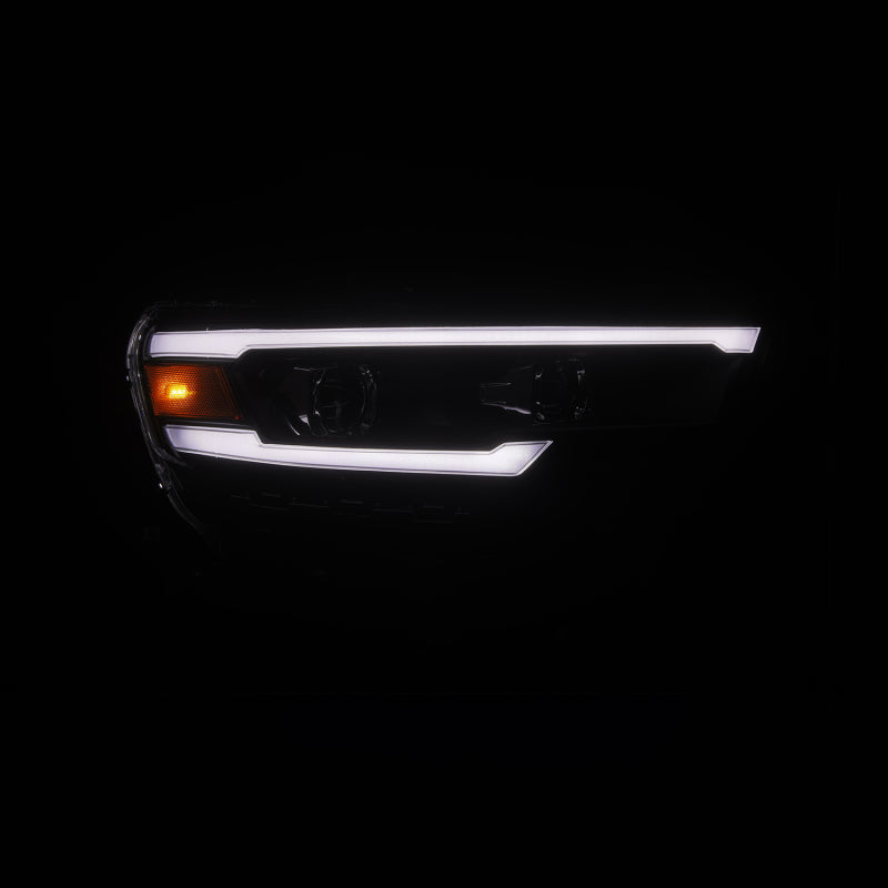 AlphaRex 880907 25-26 Dodge Ram 1500 Luxx LED Projector Headlights -Black w/Activation Light/ Sequential Signal/Switchback DRL
