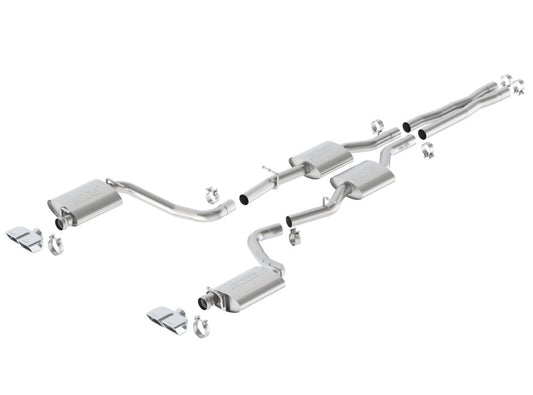 Borla 140627 15-16 Dodge Challenger R/T 5.7L Dual Rectangle Angle Cut Dual Split Rear Exit S-Type Exhaust - #140627