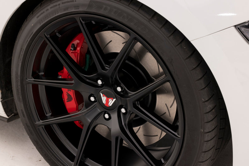 DBA 11-13 Ford Mustang GT 5.0L (V8) 4000 Series Drilled and Slotted Front Rotor