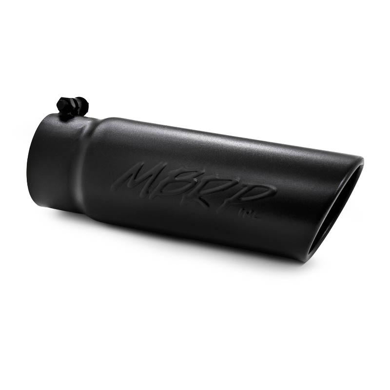MBRP Univ Tip 4 O.D. Angled Rolled End 3.5 inlet 10 length- Black