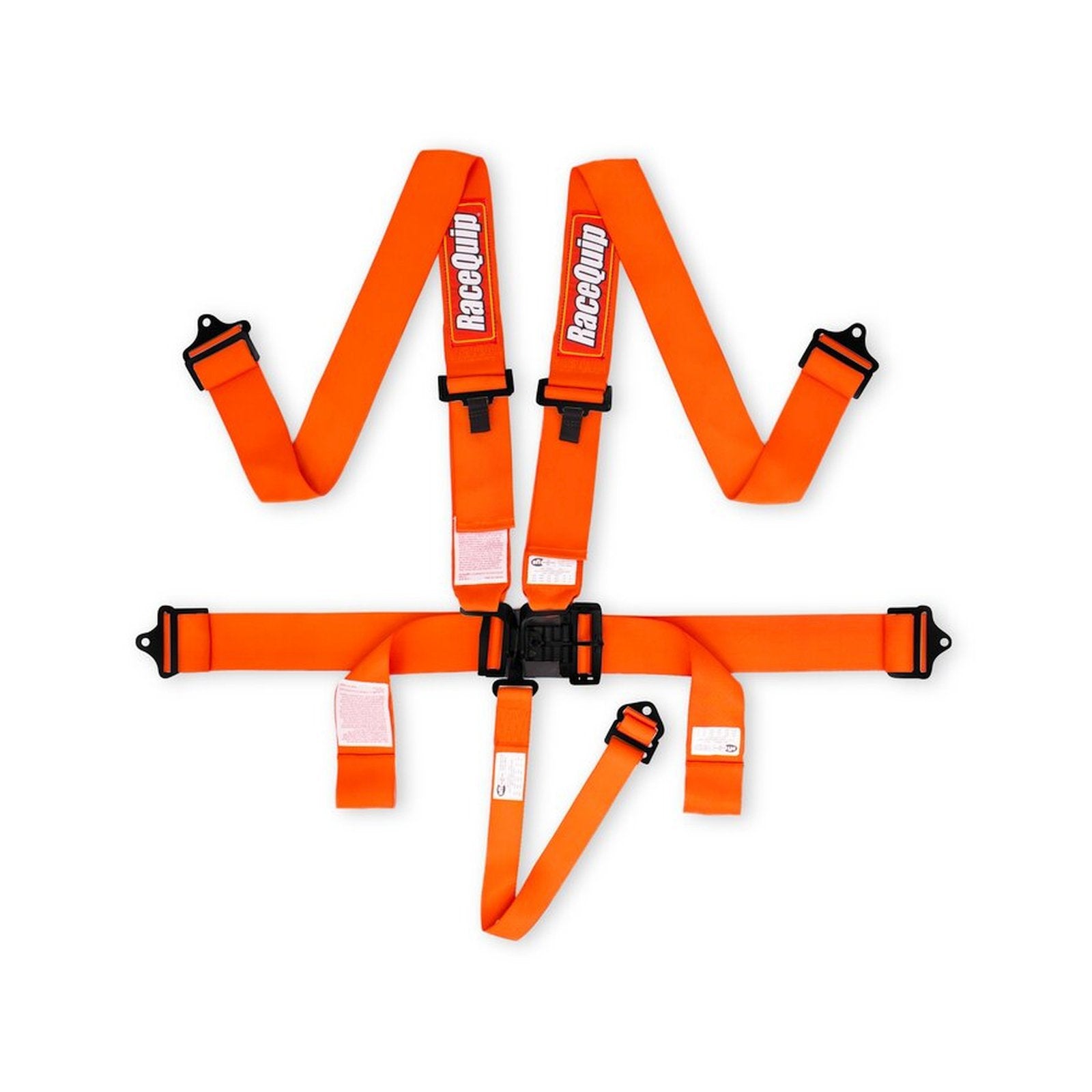 RaceQuip 711041 Orange Latch & Link 5-Point Seat Belt