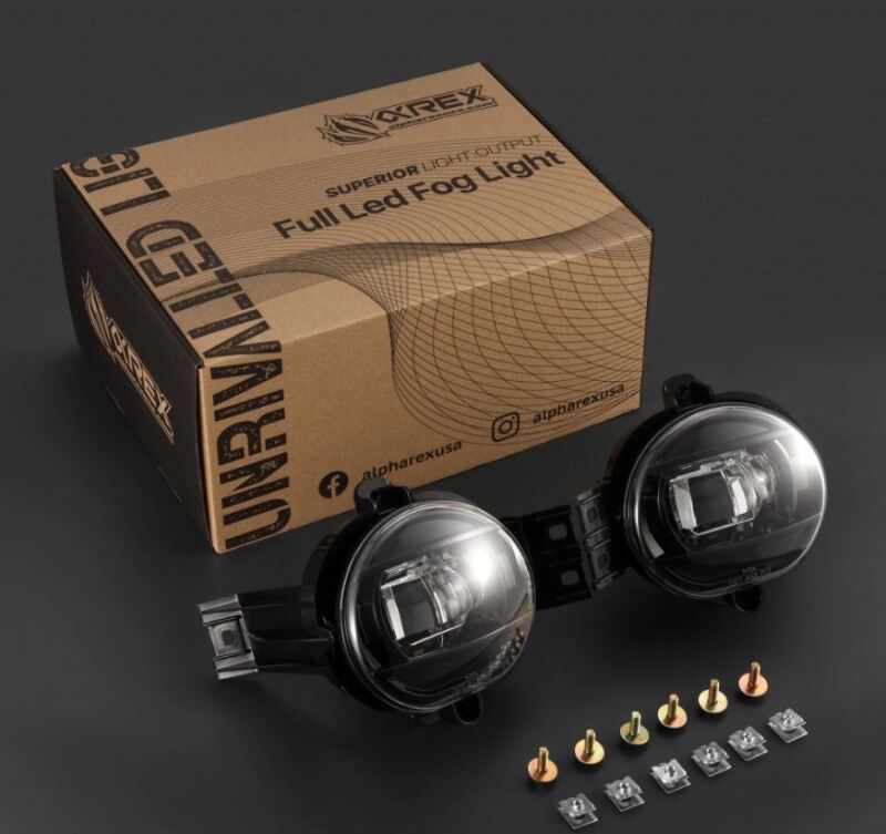 AlphaRex 210005 02-08 Dodge Ram 1500/03-09 Ram 2500/3500 DoubleTap Dual Color LED Projector Fog Lights - White/Amber