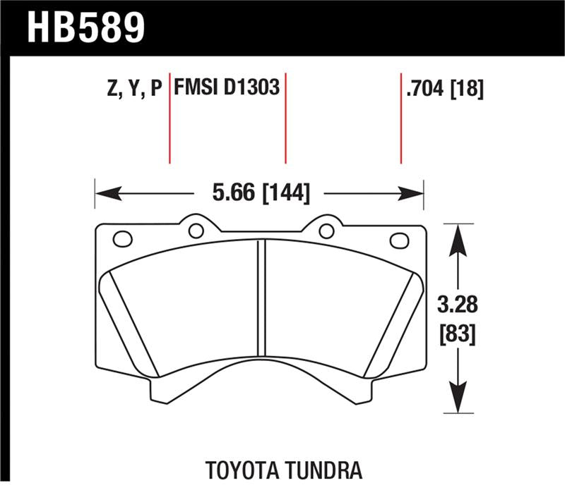 Hawk Performance HB589P.704 Super Duty Street Brake Pads