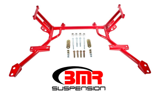 BMR 2005-2010 S197 Mustang K-Member with No Motor Mounts and STD. Rack Mounts - Red