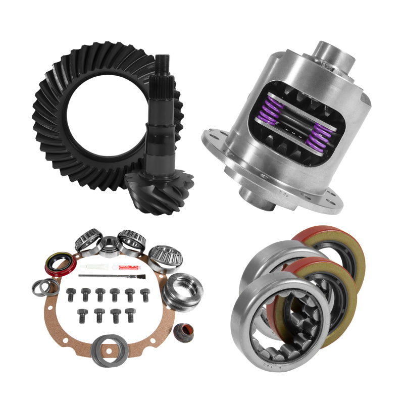 Yukon Gear & Axle YGK2223 8.8in for Ford 3.73 Rear Ring & Pinion Install Kit 28 Spline Positraction 2.25in Axle Bearings