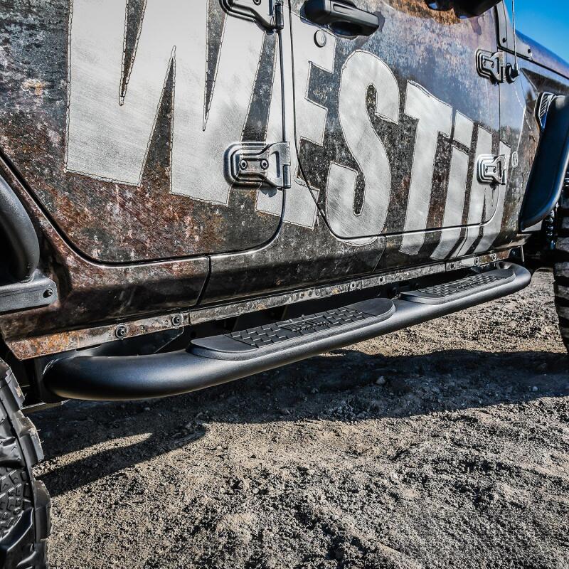 Westin 21-4065 Platinum 4 Oval Nerf Step Bars for 2018-2026 Jeep Wrangler JLU 4-Door Textured Black